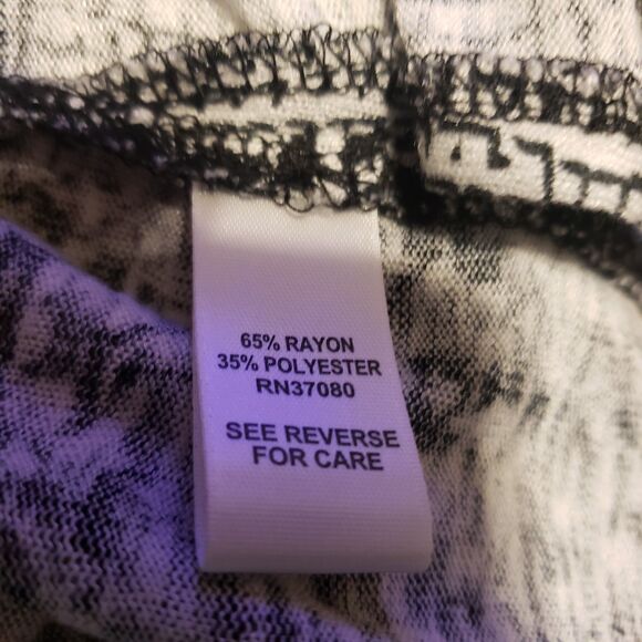 Cato Black Gray White Blouse Shirt Women's Plus Sz 26/28 Sheer - Picture 4 of 4